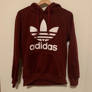 NWOT Maroon Adidas Logo Hoodie*